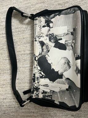 Black Photo-Print baby bag